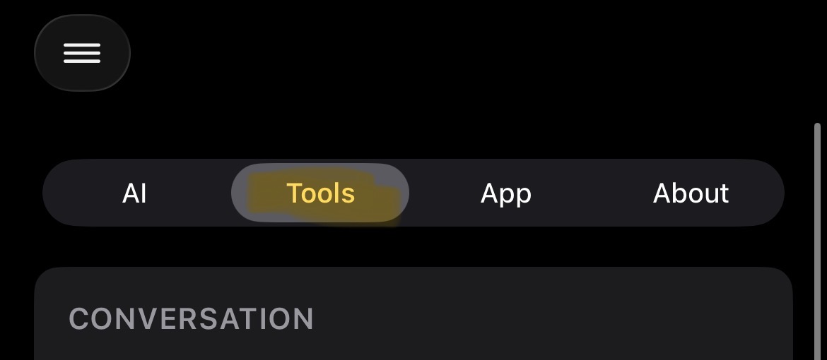 Open Cumbersome's Tools settings