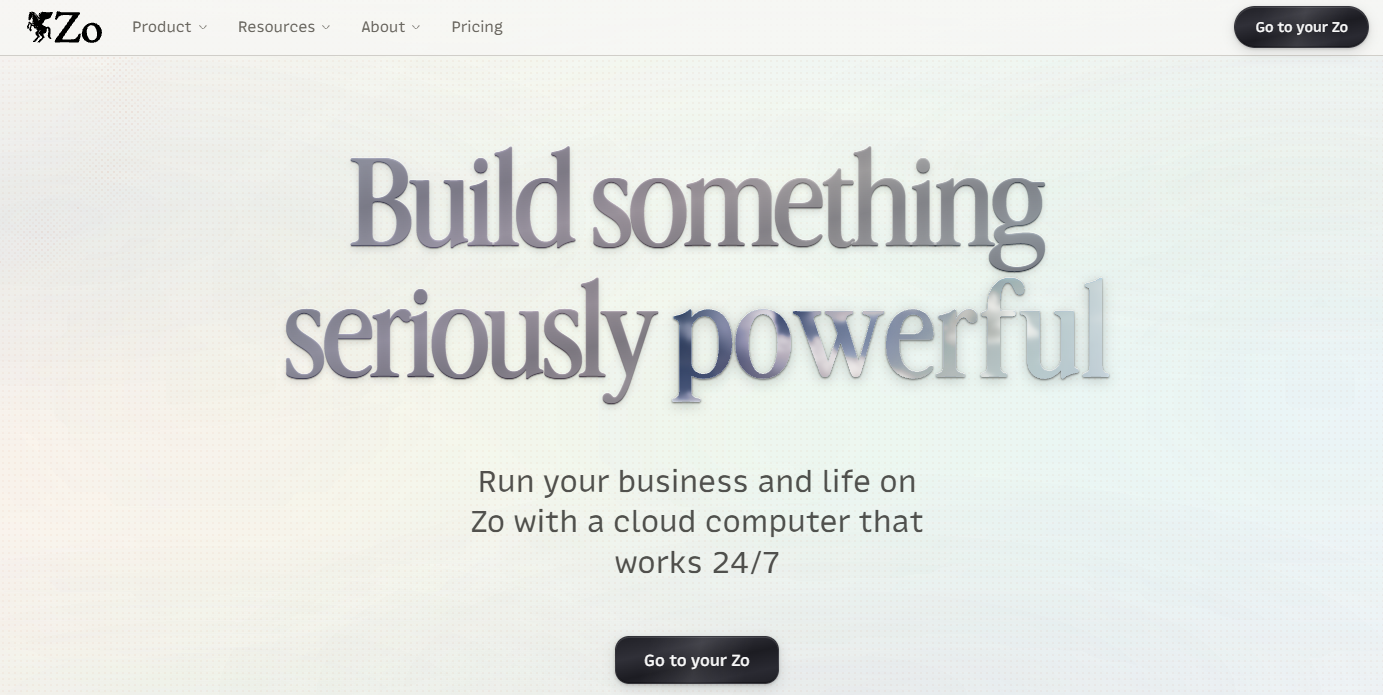 Click "Go to your Zo"