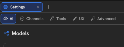 Open the menu and click Settings